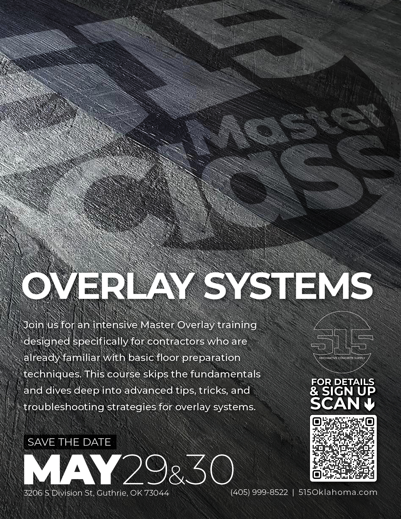 515-Master Class May 29-30 Flyer Master Class May 2025 - 515 DCS of Oklahoma